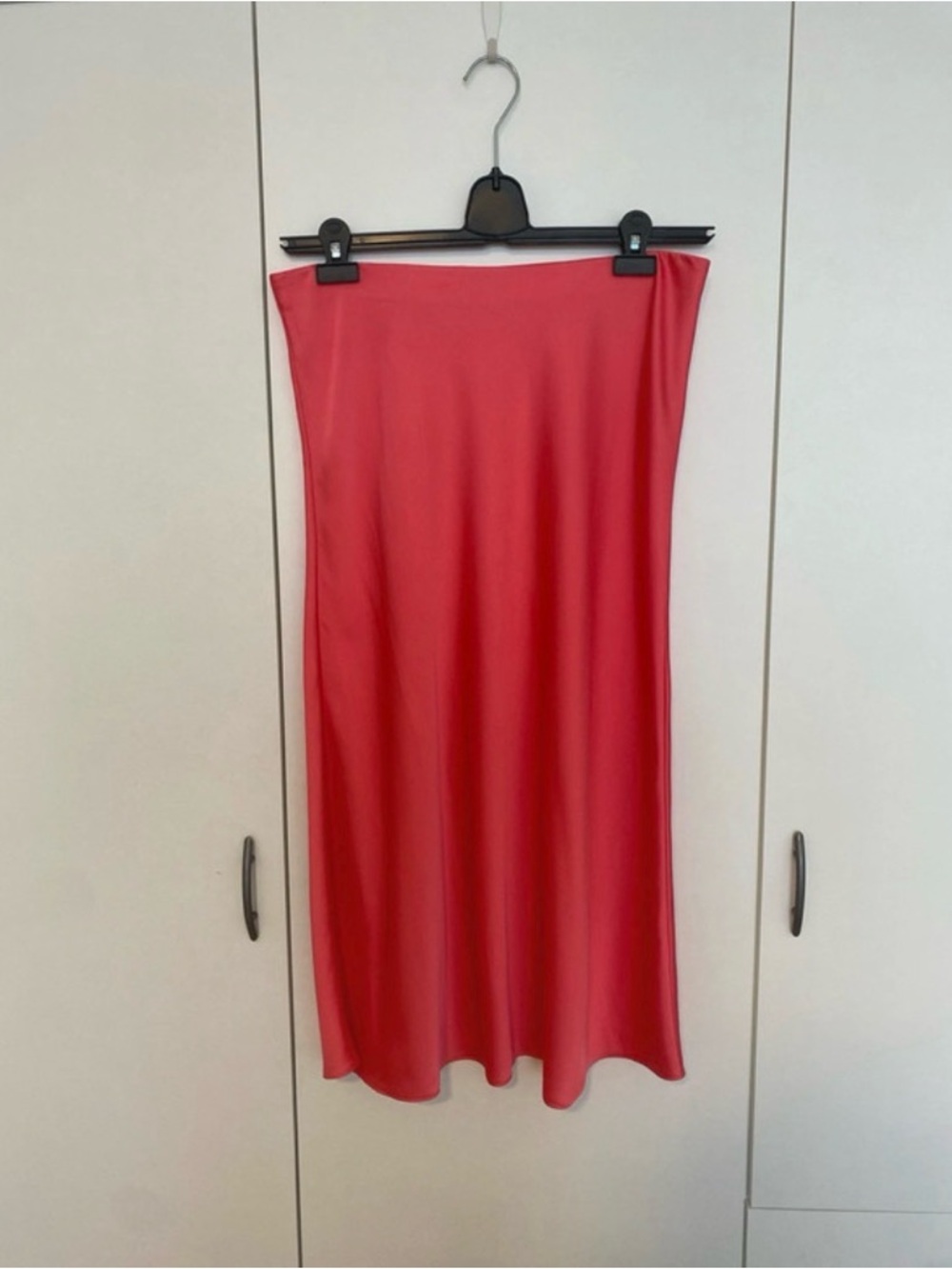 J. Crew Salmon Midi Satin Slip Skirt